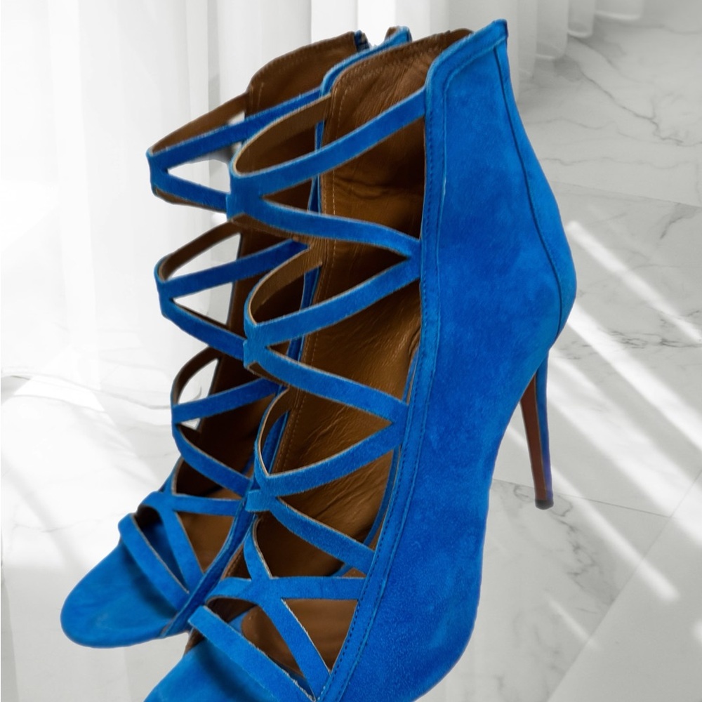 Striking Aquazzura Blue Sandals